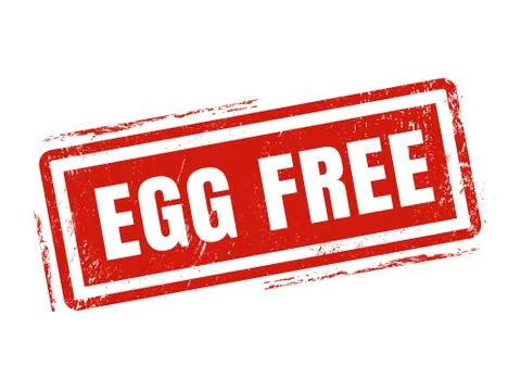 Egg free red stamp style 스톡 일러스트