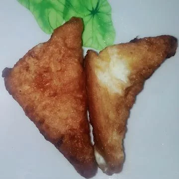 Egg fried bread. Stock Photos