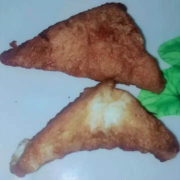 Egg fried bread. Stock Photos