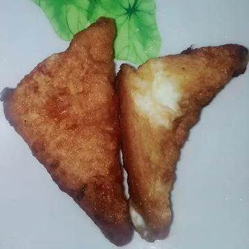 Egg fried bread. Stock Photos