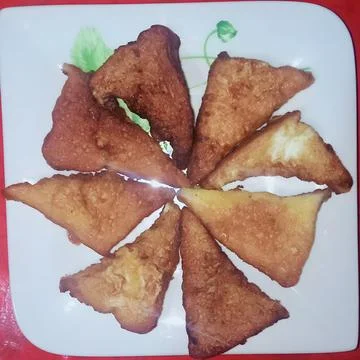 Egg fried bread. Stock Photos