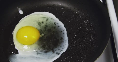 Egg In a Frying Pan Stock Footage 243325028