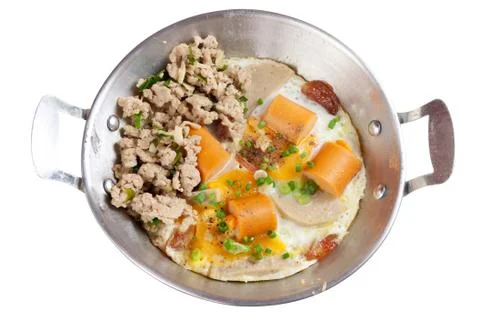 Egg frying pan Stock Photos