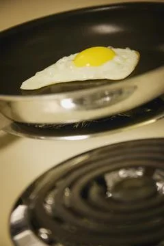 Egg In Frying Pan Stock Photos