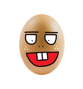 Egg with funny face Stock Photos
