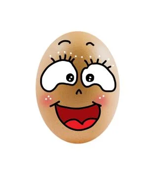 Egg with funny face Stock Photos