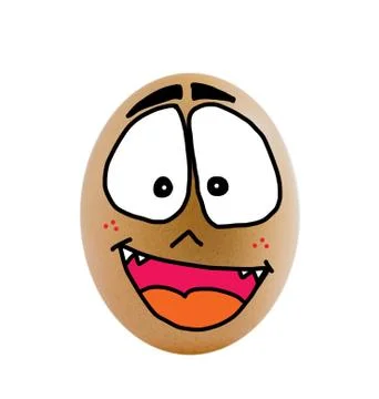 Egg with funny face Foto stock