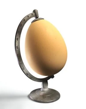 Egg globe conceptual image for life Stock Illustration