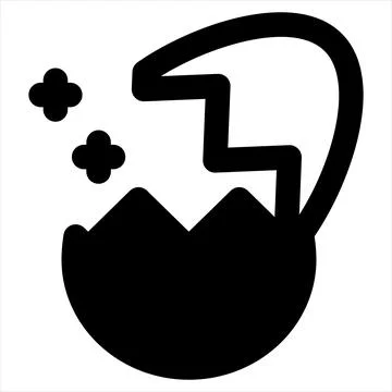 Egg glyph icon vector illustration isolated on white background Stock Illustration