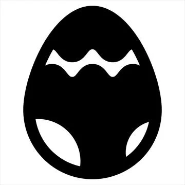 Egg glyph icon vector illustration isolated on white background Stock Illustration