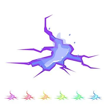 Egg ground crack cartoon vector graphic 库存插图