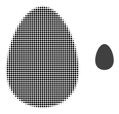 Egg Halftone Dot Icon イラスト素材