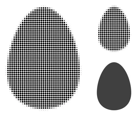 Egg Halftone Dotted Icon Illustrazione stock