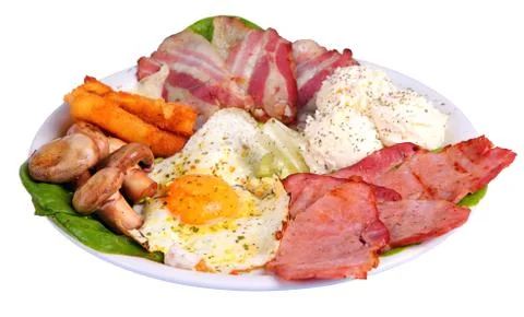 Egg with ham Stock Photos