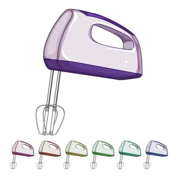 Egg hand mixer cartoon vector graphic Stock Illustration