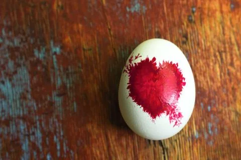 Egg with a heart Fotos de archivo