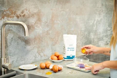Egg Holder on kitchen. It is easy to store eggs in the kitchen Stock Photos