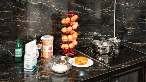 Egg Holder on kitchen. It is easy to store eggs in the kitchen Foto stock
