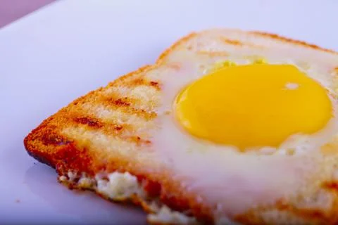 Egg-in-a-hole Stock Photos