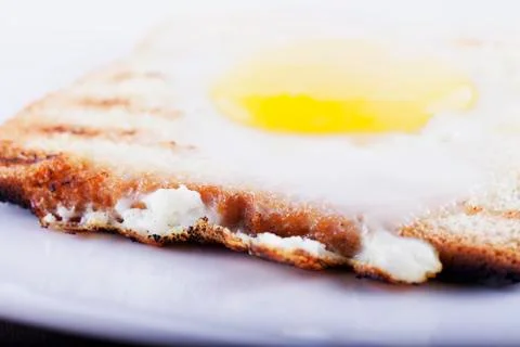 Egg in a hole Foto stock