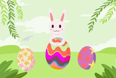 Egg Hunt Concept Illustration Stock Illustration