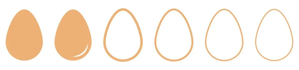 Egg icon collection Stock Illustration