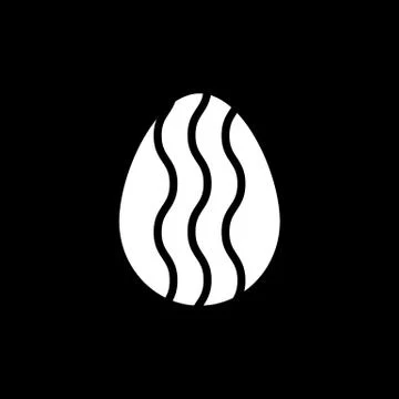 The egg icon. Easter, egg symbol. UI. Web. Logo. Sign. Flat design. App. Stock Free Stock Illustration