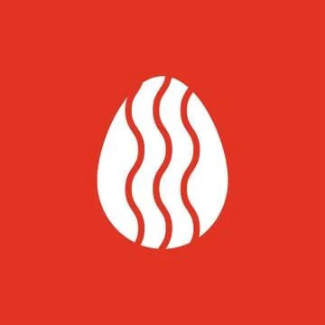 The egg icon. Easter, egg symbol. UI. Web. Logo. Sign. Flat design. App. Stock 스톡 일러스트