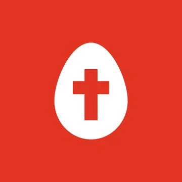 The egg icon. Easter, egg symbol. UI. Web. Logo. Sign. Flat design. App. Stock Illustrazione stock