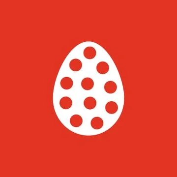The egg icon. Easter, egg symbol. UI. Web. Logo. Sign. Flat design. App. Stock Illustrazione stock