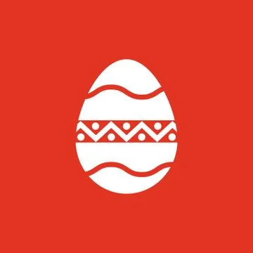 The egg icon. Easter, egg symbol. UI. Web. Logo. Sign. Flat design. App. Stock Stock Illustration
