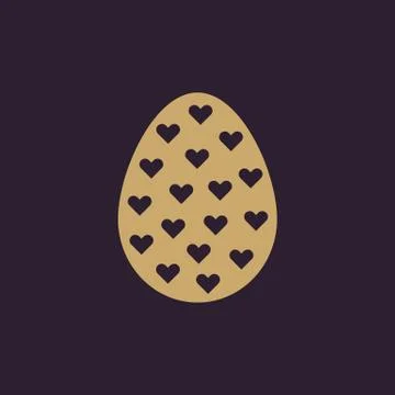 The egg icon. Easter, egg symbol. UI. Web. Logo. Sign. Flat design. App. Stock Free Stock Illustration