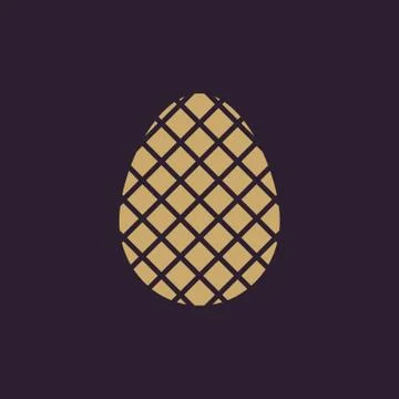 The egg icon. Easter, egg symbol. UI. Web. Logo. Sign. Flat design. App. Stock 무료 스톡 일러스트