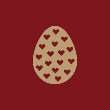 The egg icon. Easter, egg symbol. UI. Web. Logo. Sign. Flat design. App. Stock Stockillustratie