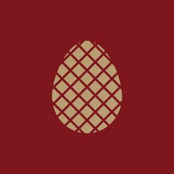 The egg icon. Easter, egg symbol. UI. Web. Logo. Sign. Flat design. App. Stock Illustrazione stock