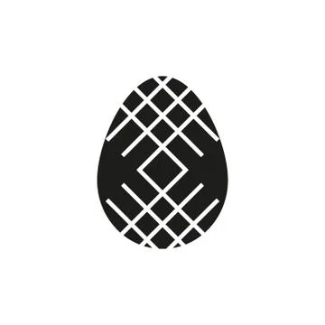 The egg icon. Easter symbol Stock Illustration