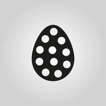 The egg icon. Easter symbol Stock Illustration