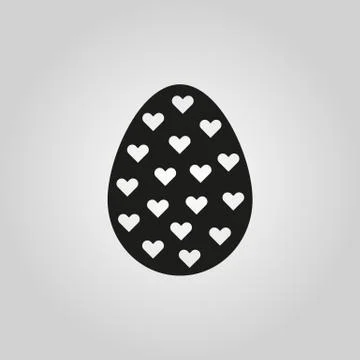 The egg icon. Easter symbol Stock Illustration