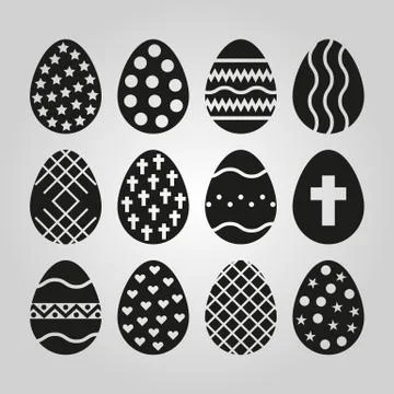 The egg icon. Easter symbol Stock Illustration