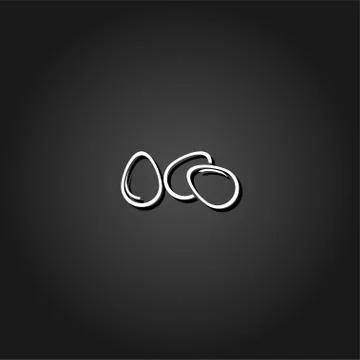 Egg icon flat. Stock Illustration