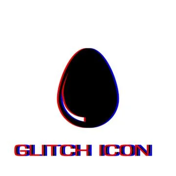 Egg icon flat Stock Illustration