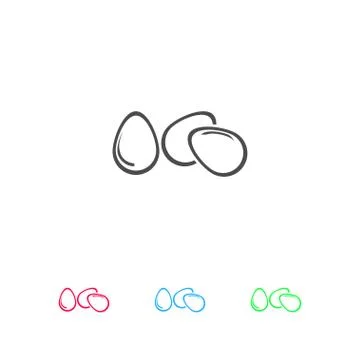 Egg icon flat. イラスト素材