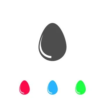 Egg icon flat 스톡 일러스트