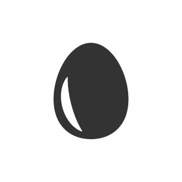 Egg icon in flat style. Breakfast vector illustration on white isolated backg 스톡 일러스트