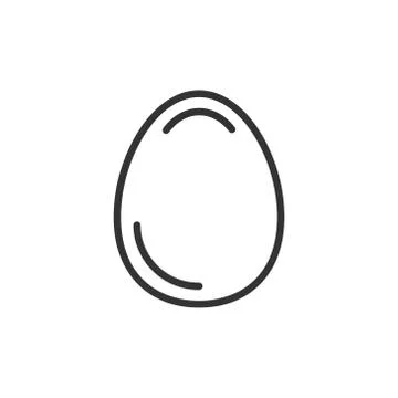 Egg icon in flat style. Breakfast vector illustration on white isolated backg 스톡 일러스트