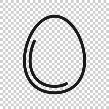 Egg icon in flat style. Breakfast vector illustration on white isolated backg Stock Illustration