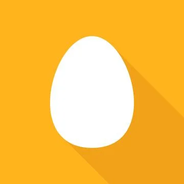 Egg icon in flat style. Protein breakfast vector illustration on isolated b.. Stock Illustration