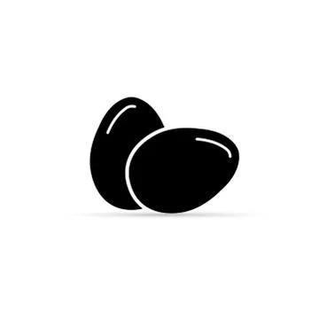 Egg Icon In Flat Style Vector For App, UI, Websites. Black Icon Vector Illust イラスト素材