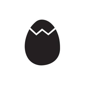 Egg Icon In Flat Style Vector For App, UI, Websites. Black Icon Vector Illust 스톡 일러스트