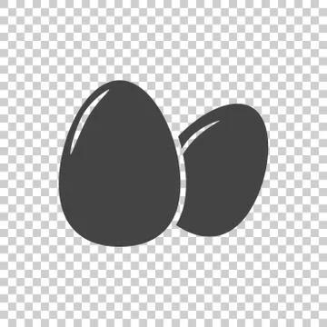 Egg Icon. Flat vector illustration on isolated background Stock Illustration